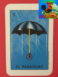 el paraguas es de las cartas de lotería mexicana