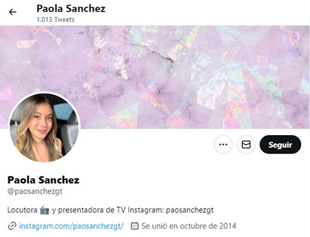 Paola Sánchez Twitter